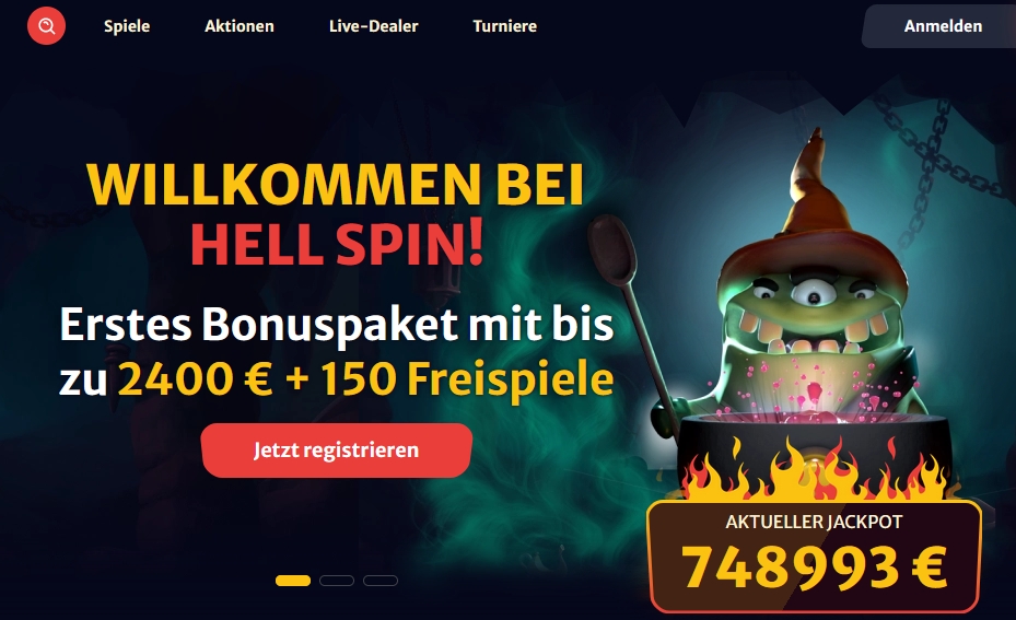 Hell Spin Casino Startseite